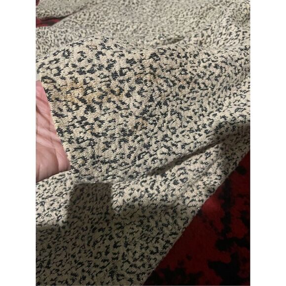 Anthropologie Cartonnier Rowan Leopard Jacket Size S Trench Coat Shimmer Sparkle - Picture 12 of 16